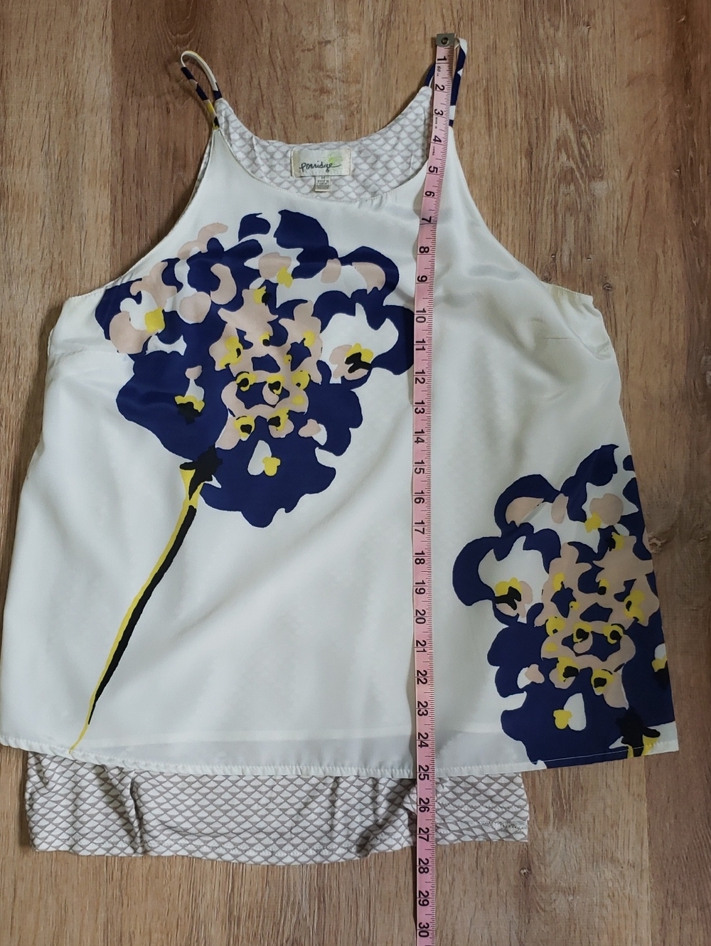 Anthropologie Porridge Layered Swing Split Back Tank, Floral Pattern, Size M - Picture 9 of 10